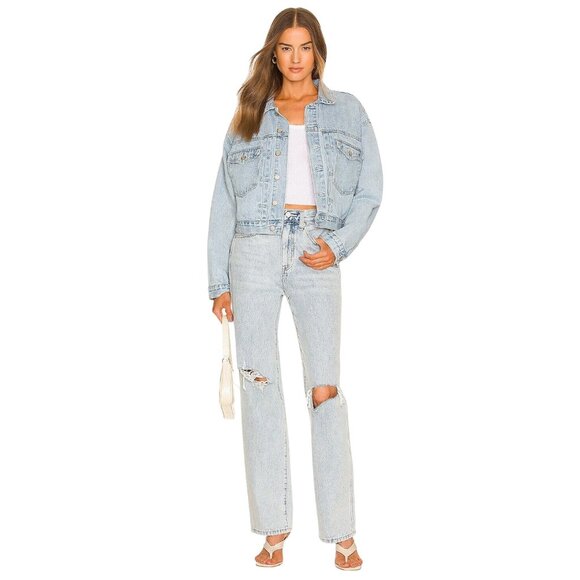 PISTOLA Cassie Super High Rise Straight Jeans in Moonlight Distressed 25 Womens - Picture 1 of 14